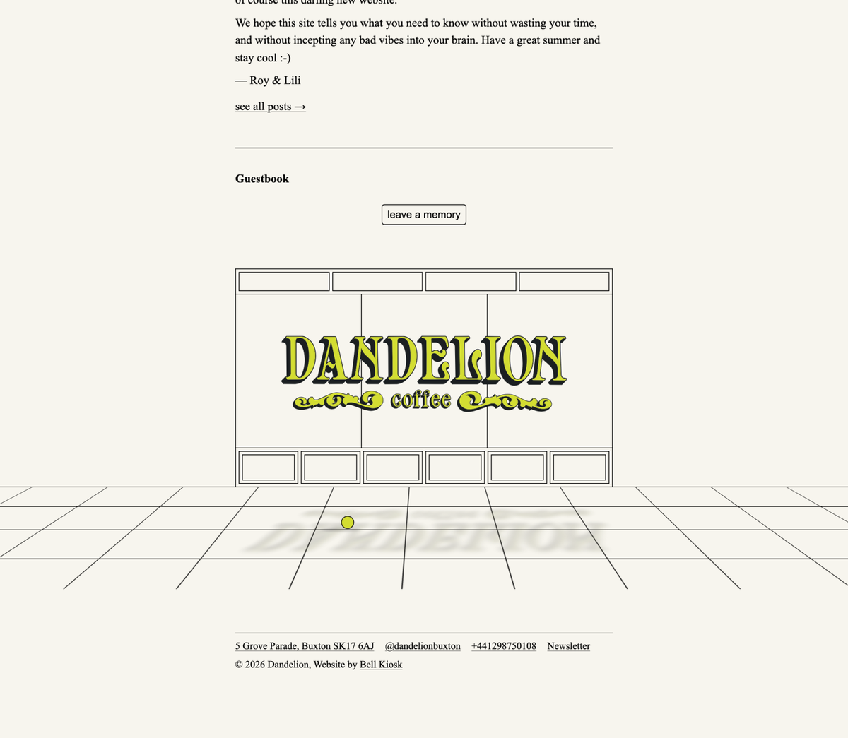 Ball rolling animation on the dandelioncoffee.co.uk homepage